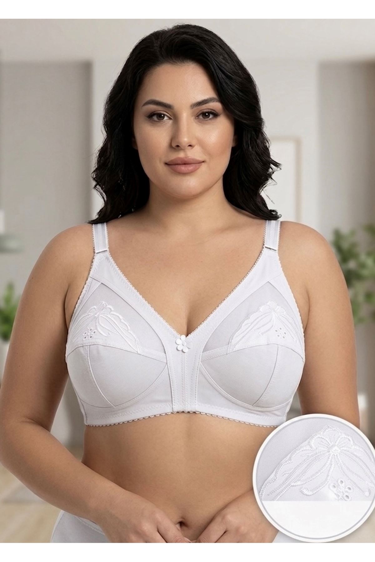 Beyaz  Toparlayıcı Sütyen - 502 - Beden 105