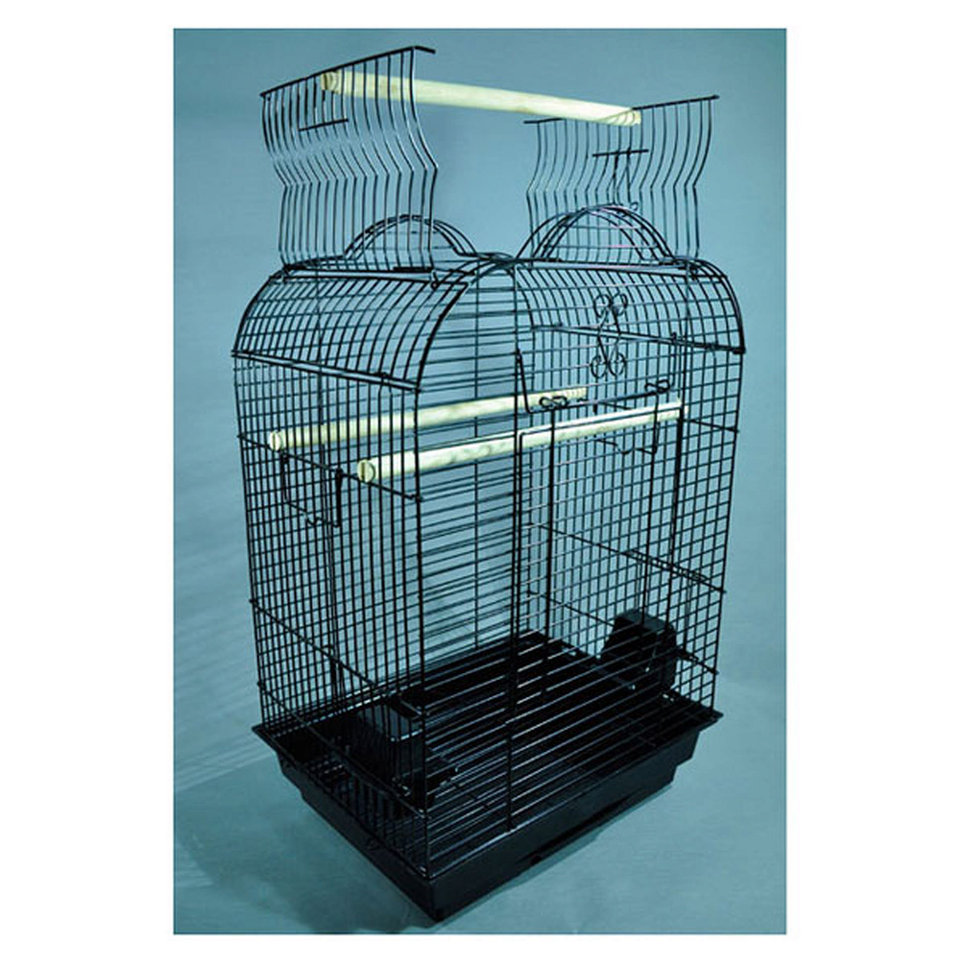 PET PAPAĞAN KAFESI AÇILIR ÇATILI SIYAH 47X36X70 X 1 ADET