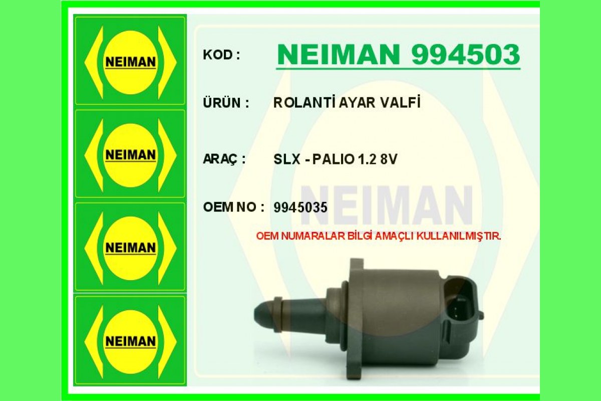 ROLANTİ AYAR VALFİ SLX - PALIO 1.2 8V
